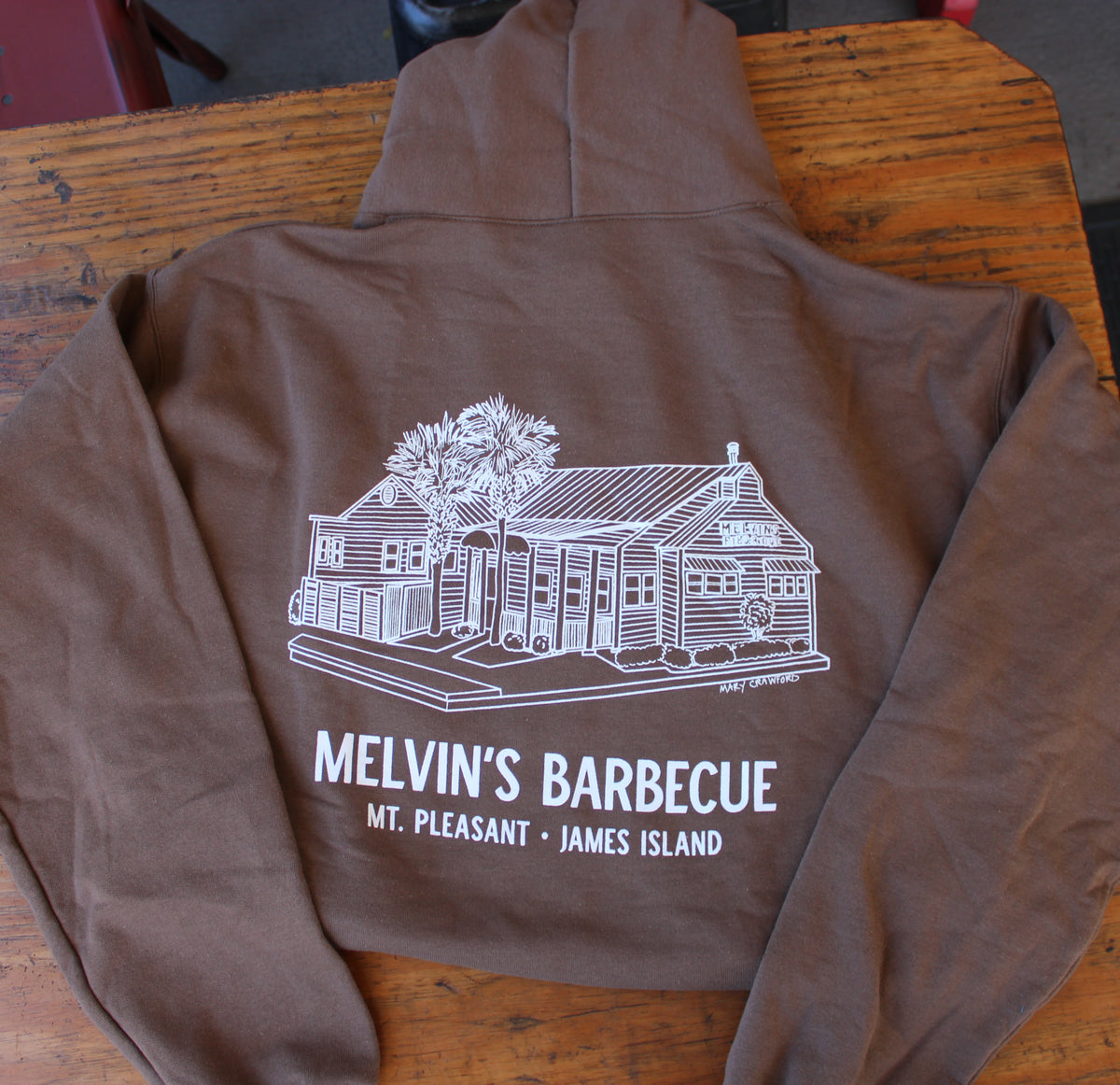melvin's brown building hoodie