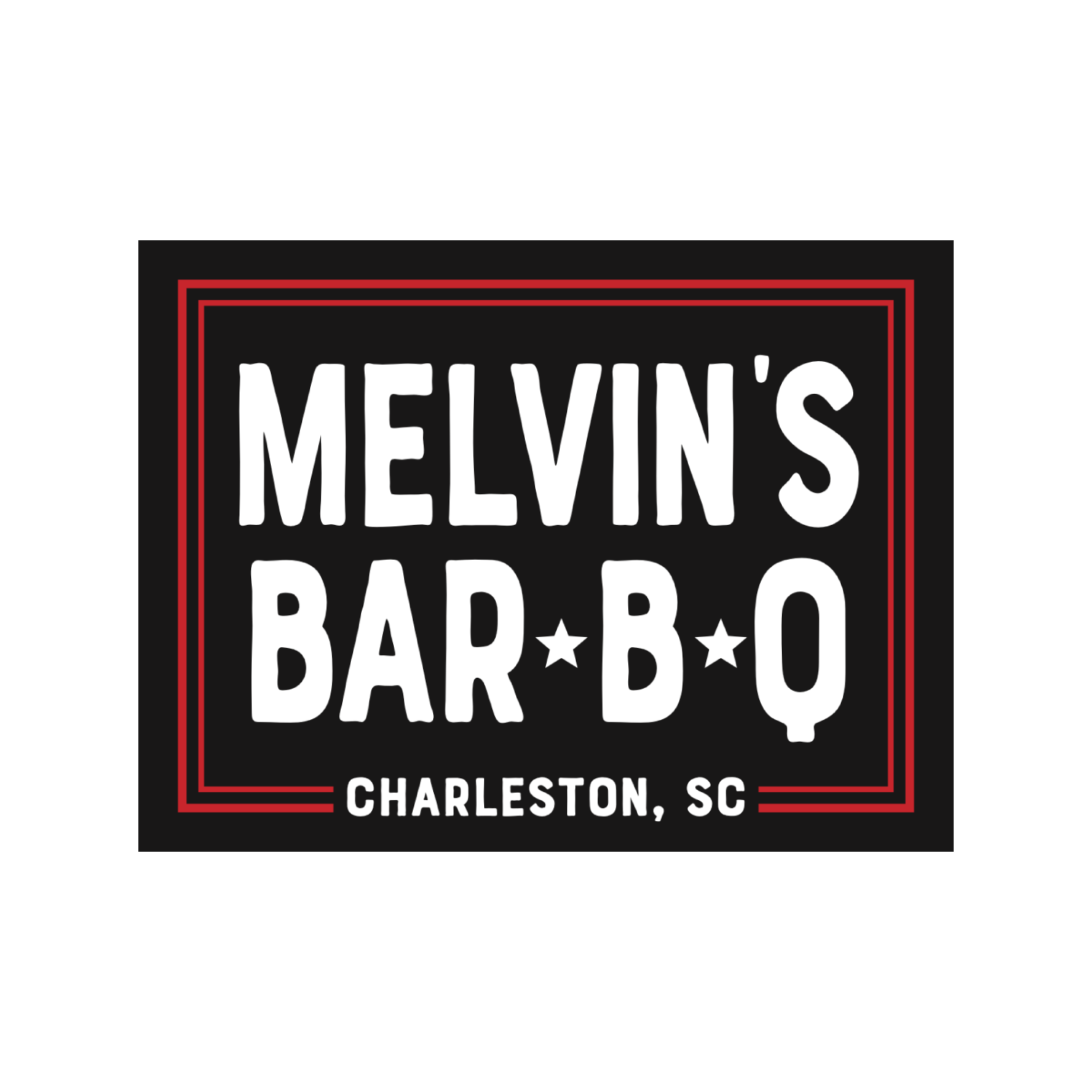 Black & Red Melvin’s Bar-B-Q Sticker