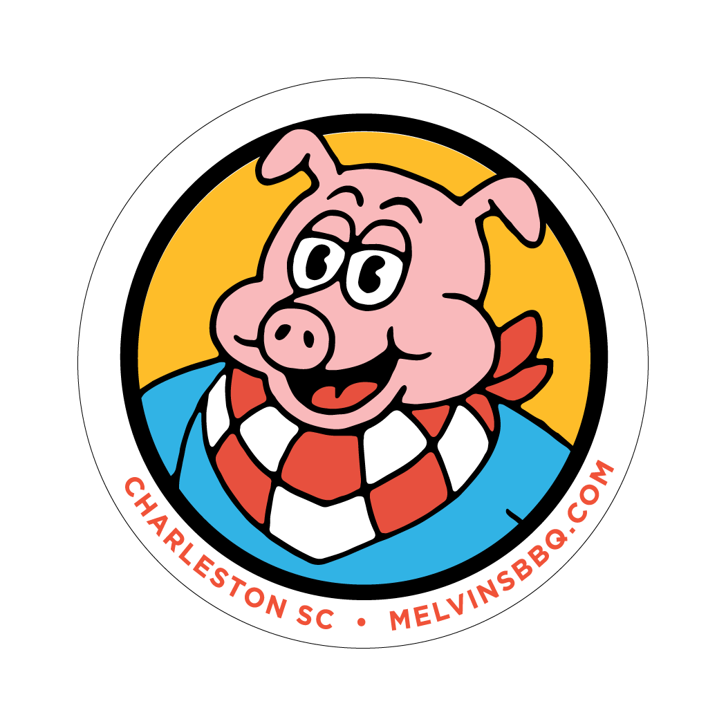 melvin’s bbq pig sticker