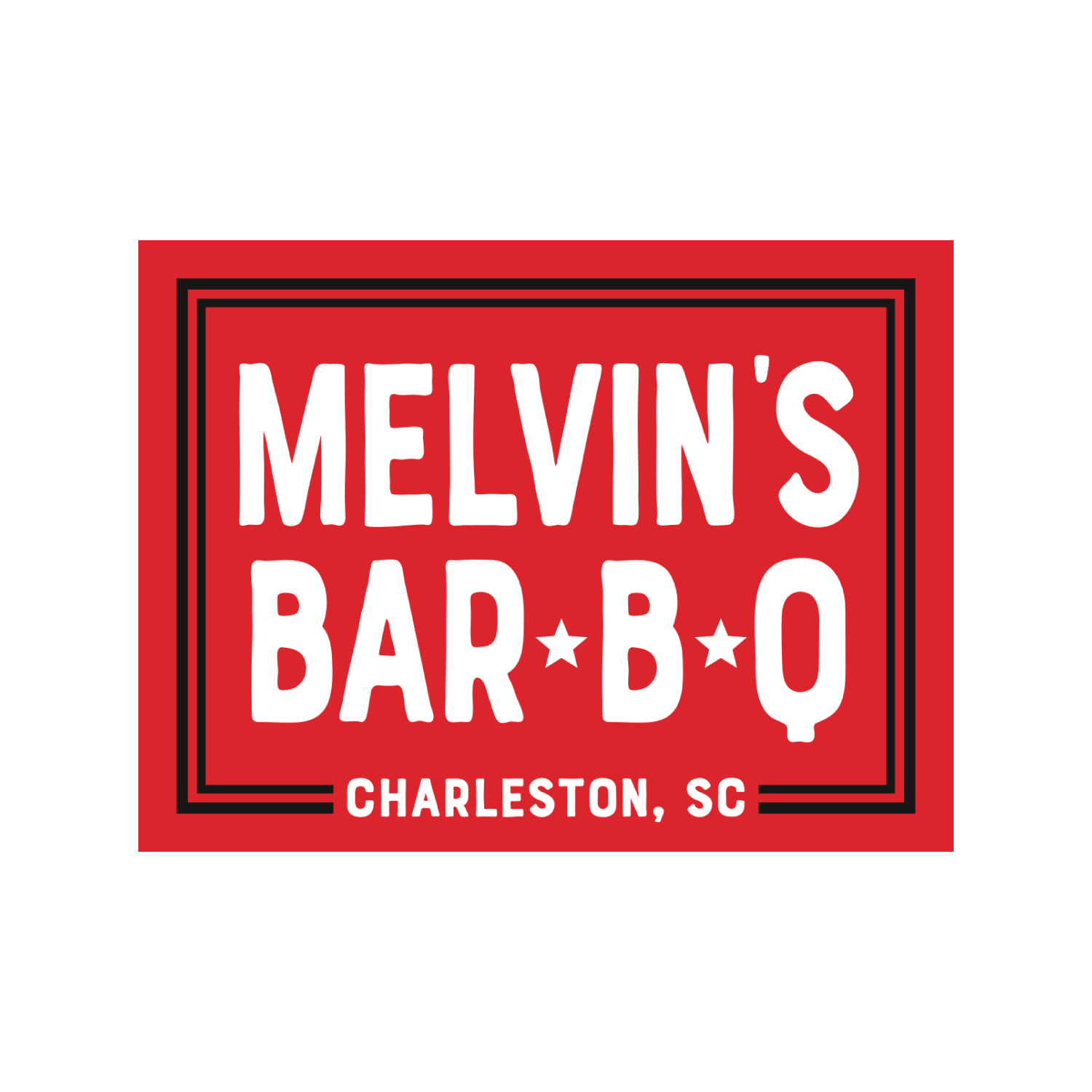 Red Melvin’s Bar-B-Q Sticker