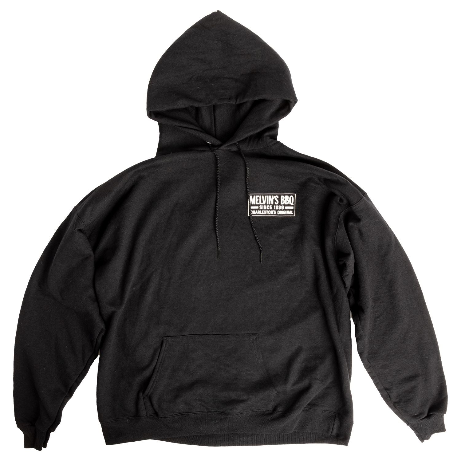 Melvin's BBQ Black Building Hoodie